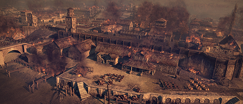 Burning of a Roman city, Source: Pinterest